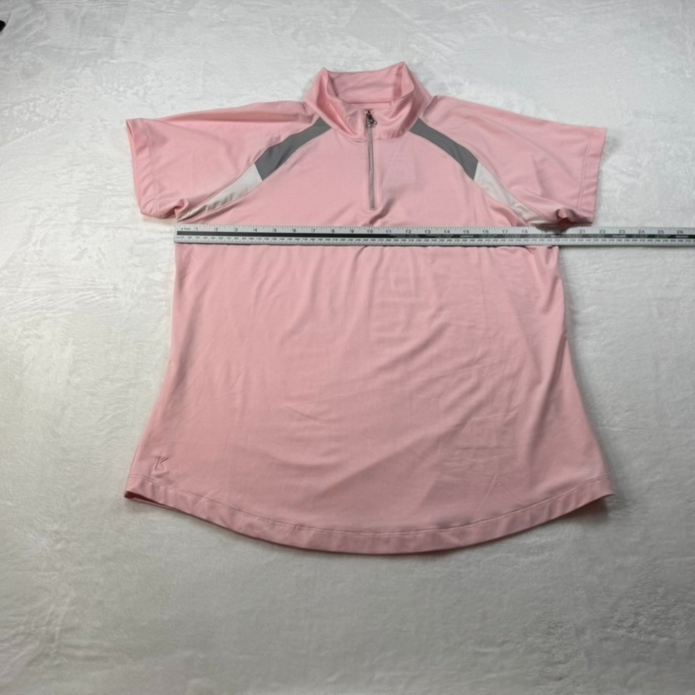 Kate Lord Collection Women's Golf 1/4 Zip Mock Neck Performance Top – Size Large - Picture 3 of 5